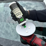 Glass polishing disc with polish